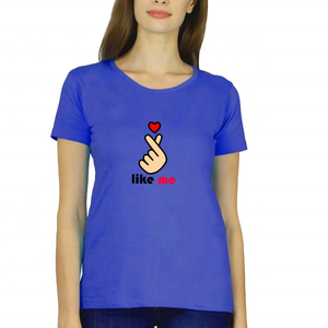 Camiseta de manga corta para mujer, camisa 100% de algodón con cuello redondo, informal, de punto, liso, teñido, con patrón Regular - Product Image 4