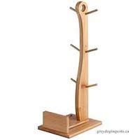 Houten bekerhouder van acacia en bamboe van de fabrikant, met modern design voor keukengerei - flexibel en functioneel ontwerp op maat