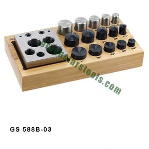 Juego de 15 cortadores de discos en soporte de madera GS 588B-03 herramientas de joyería para herramientas de joyería - Product Image 1