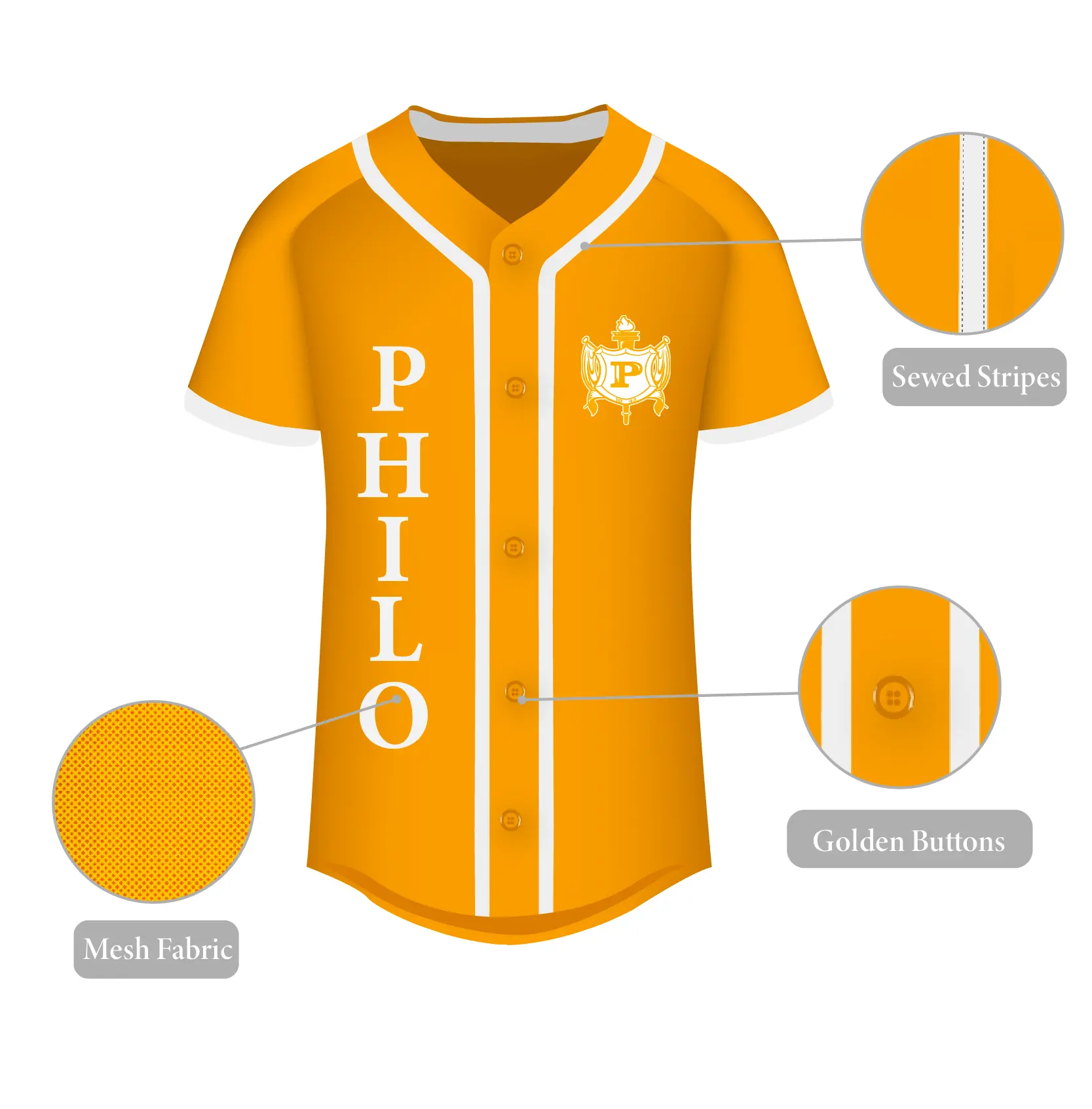 Philo Affiliés Maillot De Baseball