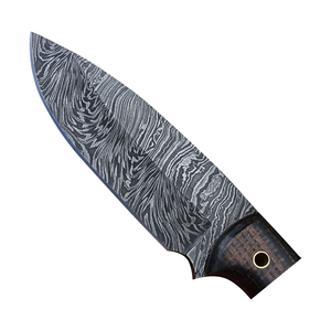 Couteau de chasse en acier damas fait à la main personnalisé gaine en cuir OEM extérieur lame fixe camping tactique pour les applications industrielles - Product Image 2