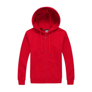 Cinese fabbrica di stampa di base full zip con cappuccio tuta impermeabile con cappuccio con logo personalizzato