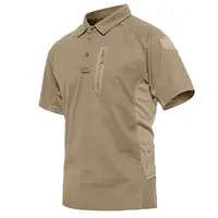 Men's Half Sleeve Polo, Front Zipper Pocket T Shirt
