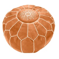 Pochette marocaine en cuir véritable, couvre-pied de luxe, couleur marron, accessoire de décoration de salon, repose-pieds, offre spéciale