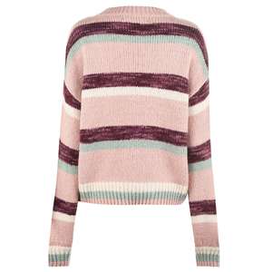 เสื้อสเวตเตอร์ผู้หญิงแขนยาวสำหรับฤดูหนาว ผ้าอะคริลิกผสมโพลีเอสเตอร์เนื้อหนา คอกลม ป้องกันรอยยับ น้ำหนัก 240 กรัม แบบเรียบ แต่งขอบด้านหน้าแบบริบ - Product Image 4