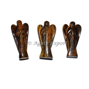 Ojo de tigre Ángel tallado Feng Shui Ángel piedra preciosa amor estilo ágata Ángel grabado para decoración del hogar a la venta - Product Image 3