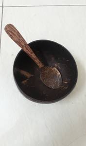 ชามมะพร้าวธรรมชาติชุด/ที่กำหนดเองการออกแบบมะพร้าวชามด้วยช้อน/ที่ขายดีที่สุดแกะสลักชามมะพร้าวที่มีกล่องพิมพ์ ACAIA ชาม - Product Image 4