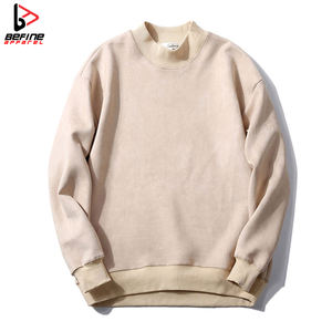 2024 alta calidad personalizado pesado mujeres de gran tamaño 100% algodón Pima Regular hombro Stand cuello sudaderas de punto para hombres - Product Image 6