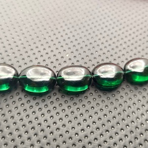 Prezzo all'ingrosso verde quarzo Briolette perline di perline naturale di buona qualità pietra preziosa sintetica ovale laboratorio creato creazione di <span class=keywords><strong>gioielli</strong></span> - Product Image 2