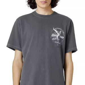 Camisetas con logotipo personalizado de fábrica para hombres, camiseta en blanco bordada con cuello redondo, gran oferta - Product Image 3