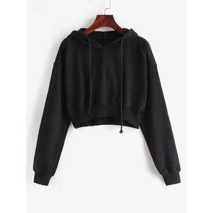 Sudadera corta blanca de manga larga para mujer - Product Image 6