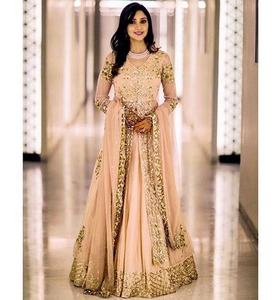 ATIYA LIBAS hermoso Color indio/pakistaní hasta el suelo chaqueta Lehenga vestido pesado Zardozi bordado Material de acetato - Product Image 1