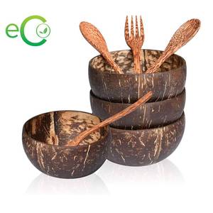 Cuencos de cáscara de coco Natural, decoración de ensalada de frutas, fideos, cuenco de arroz, cuenco de fruta, decoración artesanal, cáscara de coco creativa - Product Image 3