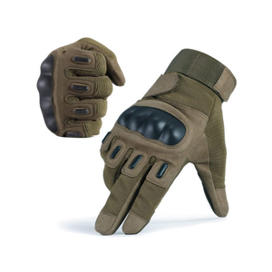 Meilleurs gants tactiques de course légers respirants pour écran tactile en cuir véritable à doigts entiers - Product Image 1