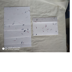 Sobres de ventana de fibra hechos a mano de yute Papel ecológico para embalaje de regalo - Product Image 1