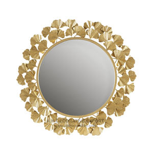 Sun Shape <b>Wall</b> <b>Mirror</b>/Hot Selling Gold Metal Sunburst Design Bedroom <b>Hanging</b> Accent <b>Wall</b> <b>Mirror</b> - Product Image 2