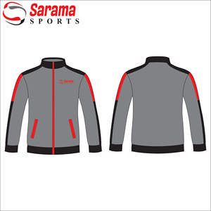 เสื้อแจ็กเก็ตโค้ชโพลีเอสเตอร์สำหรับผู้ชายพิมพ์โลโก้แบบกำหนดเองด้านหน้าผ้าไนล่อนกันลม - Product Image 1