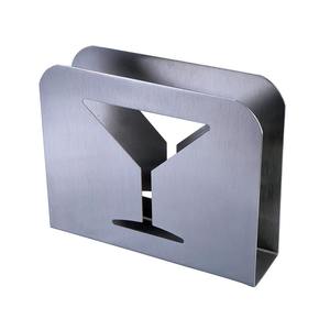 Porte-serviettes en acier inoxydable de conception de coupe de gobelet de vin pour la table de barre utilisée - Product Image 1