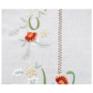 Nappe brodée à la main, 100% coton, broderie Quang Thanh - Product Image 3