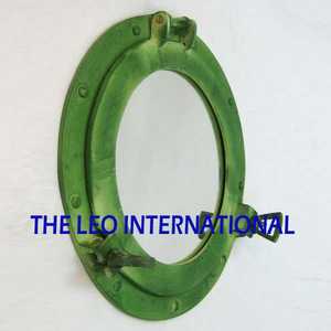 Pièce décorative nautique de forme ronde en métal aluminium finition brillante, design très élégant, pour la maison ou le bureau - Product Image 2