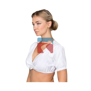 Authentic Bavarian Dirndl Dress Traditional German <b>Oktoberfest</b> <b>Costume</b> with Apron for Women - Product Image 3
