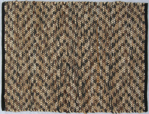 Alfombra Dhurrie tejida plana de cuero natural genuino hecha a mano Reversible precio de fábrica al por mayor - Product Image 5