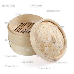 Défroisseur à vapeur en bambou de forme ronde de qualité supérieure Dernière conception Taille personnalisée Boîte Dim Sum en bois massif en vrac - Product Image 5