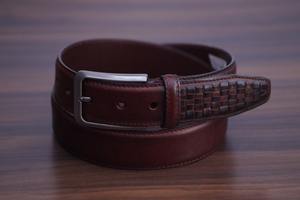 Ceintures en cuir PU faites à la main, décontractées, avec boucle à ardillon, logo personnalisé, couleur personnalisée, meilleure qualité en gros pour hommes - Product Image 6