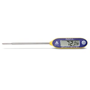 DELTATRAK Thermometer FlashCheck Auto Cal Waterproof Industrial Digital Probe Thermometer Model 11061