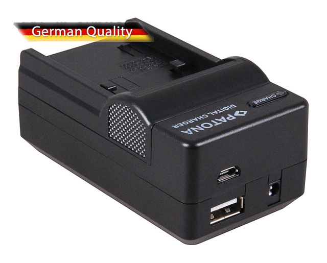 PATONA 4in1 Camera Charger for Sony NP- FH60, FH70, FH100, FP60, FP70, FP90 : Incl. Car Charger Adapter
