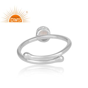 Bague ronde en argent Sterling 925 pour femme, bijou fait à la main, forme d'arc-en-ciel, lune précieuse, vente en gros, offre spéciale - Product Image 4