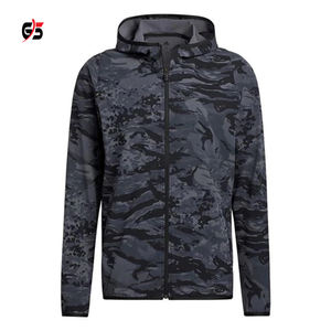 Sudadera con capucha para hombre, de camuflaje, forro polar, 100% algodón, logotipo personalizado, manga completa, 300 GSM, servicio OEM, sudaderas informales - Product Image 1