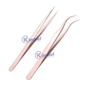 Juego completo de acero inoxidable de alta calidad, pinzas para extensión de pestañas con acabado de arena y agua, pinzas profesionales para pestañas, cantidad a granel - Product Image 5