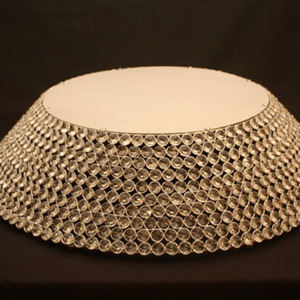 Support rond de service à gâteaux dorés, présentoir à pâtisserie rond et personnalisé de haute qualité, pour décor de mariage, à bas prix - Product Image 5