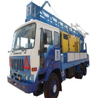 Foreuse de puits montée sur camion, profondeur 300 mètres, DTH et rotative, PRL PDTHR-300, capacité 1000 pieds, diamètre 10-12 pouces, puissance 17KW