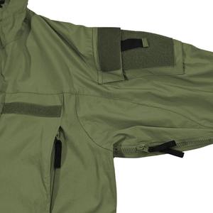 Veste imperméable Softshell de haute qualité pour hommes, tissu en toile à col montant avec logo personnalisé pour l'hiver et l'extérieur - Product Image 4