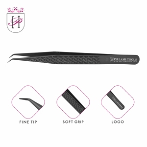 Top Quality Stainless Steel Eyelash Extension <b>Tweezer</b> in Black Color with Diamond Cut Design with Your Own Logo, Eyelash <b>Tweezer</b> - Product Image 6