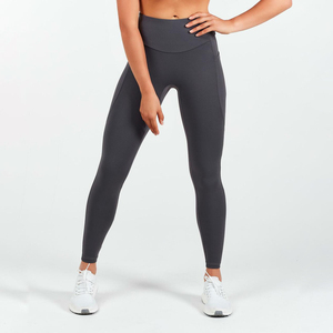 Pantalon extensible épais en Polyester pour femmes, Legging de Yoga de haute qualité, doux, uni, couleur noir, 200gsm - Product Image 5