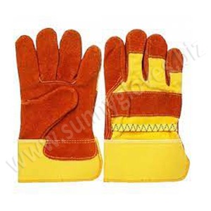 Gants d'aile de chèvre en cuir, Grain de bois, pour jardinage, sécurité de travail, pour conducteur - Product Image 1