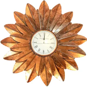 现代装饰装饰墙面艺术树叶设计墙面手表模拟年叶设计挂钟家居