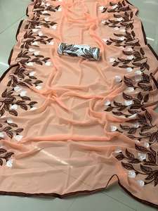 Saree en georgette lourde exclusif pour femmes, vêtements traditionnels indiens traditionnels pour les occasions spéciales - Product Image 2