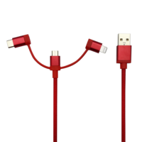 Cable de carga universal 3 en 1, modelo de gran venta, compatible con la mayoría de los dispositivos móviles y teléfonos.