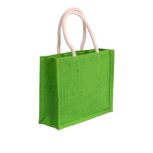 Bolso de mano de yute de lona de algodón tejido Natural reutilizable con logotipo personalizado impreso, éxito de ventas - Product Image 2