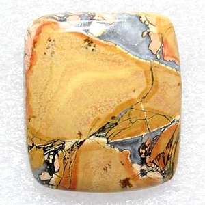 Pierre précieuse en jaspe Maligano, forme rectangulaire, cabochon uni, hauteur de 6 mm, qualité naturelle, certifiée par un tiers, sans trou - Product Image 5