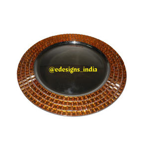 En Métal à la main Chargeur Plaque De Mariage Décoratif En Gros Sous La plaque Chaude Vente Indien Élégant meilleur Plat de Service - Product Image 1