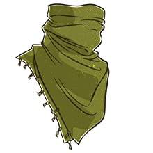 Shemagh Yemeni shemagh Desert Bufanda Keffiyeh Negro y Marrón Chocolate - Product Image 5