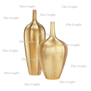 Vase à fleurs en aluminium martelé Vase à fleurs artificielles poli à l'or fait à la main pour accessoires de décoration intérieure - Product Image 5