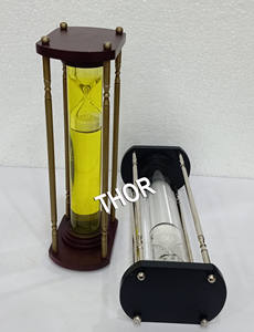 Minuterie automatique 1 minutes, Base en bois, bricolage, plage à sable jaune, bureau, décoration cadeau de bureau et à la maison - Product Image 2