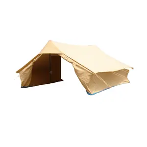 Toptan acil afet yardım çift sinek sırt çadırı mülteciler için tüm hava aile tuval kamp su geçirmez çadır