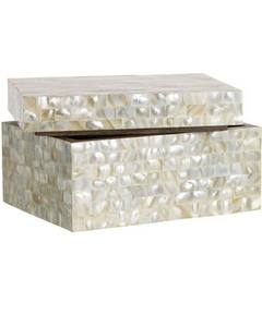 Boîte à bijoux de luxe en bois avec incrustation de nacre noire, logo personnalisé - Articles cadeaux et promotionnels / Artisanat indien - Product Image 5